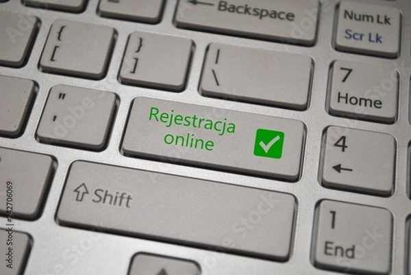 Fototapeta Rejestracja online