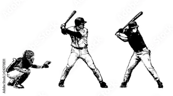 Obraz baseball trio