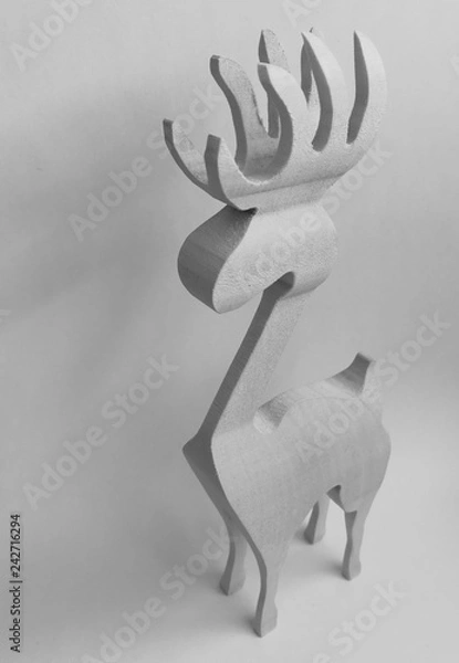 Fototapeta Holzhirsch