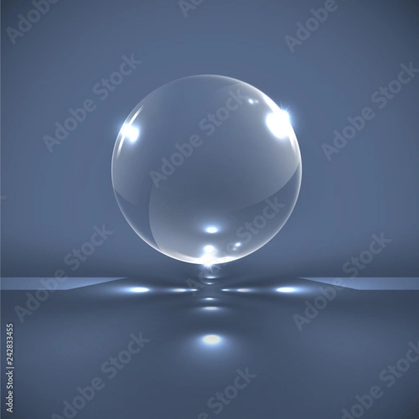 Obraz Realistic glass spheres, vector