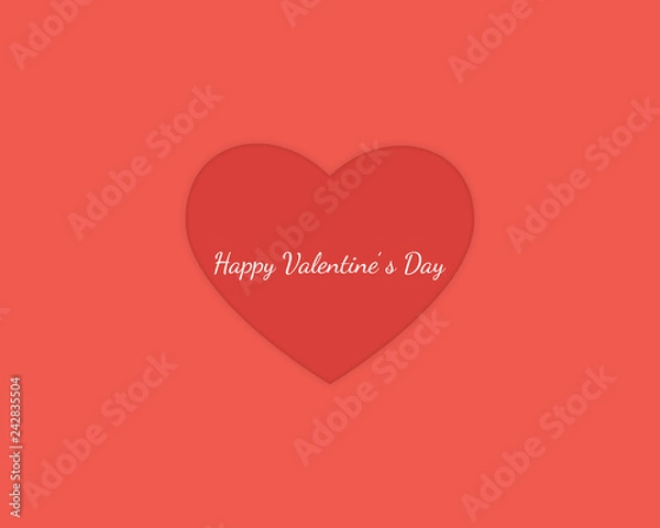 Fototapeta Valentine's day design with heart and text