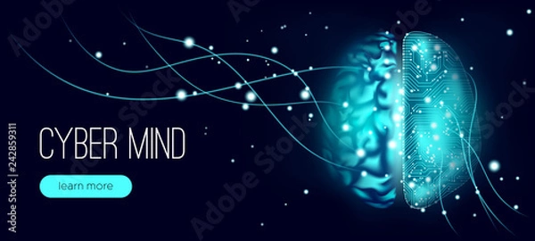 Obraz Cyber Mind and Big Data Visualization.