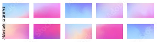 Fototapeta Trendy colorful abstract background. Gradient mesh. 