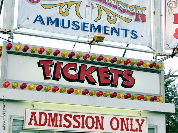 Obraz admission marquee for carnival ticketss