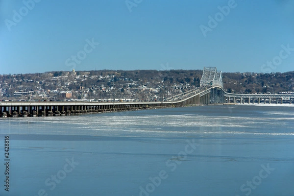 Obraz tappan zee bridge winter scen