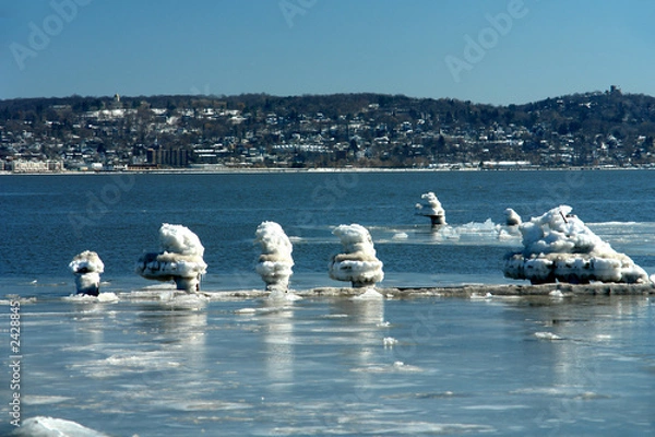 Obraz hudson river winter scene