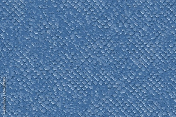 Obraz Blue fish or lezard scales for a seamless textured background
