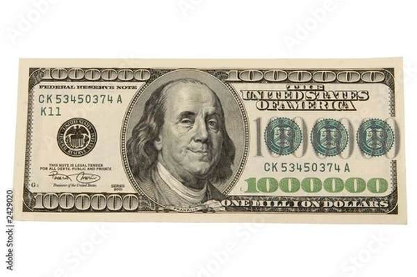 Fototapeta one million dollars