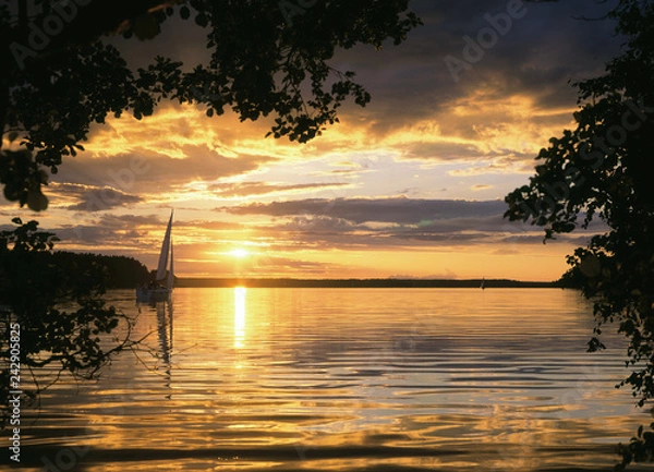 Fototapeta Mazury, jezioro Nidzkie
