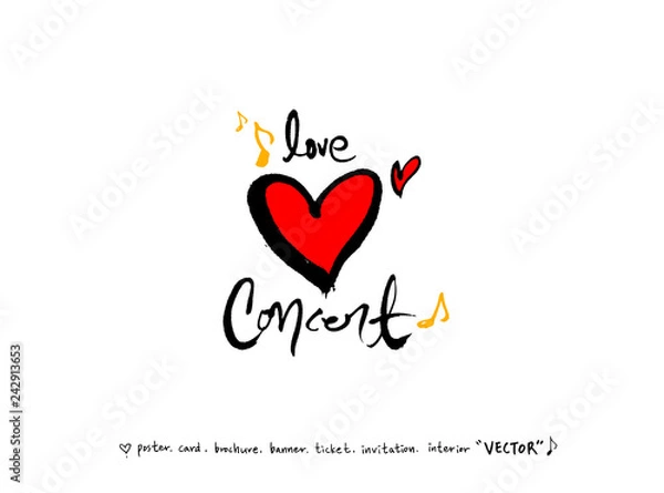 Fototapeta 음악회 포스터 / 손으로 그린 음악 일러스트