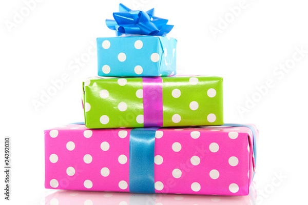 Obraz Pile colorful dotted presents