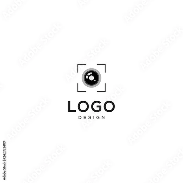 Obraz Vector logo design, lens icons and photography