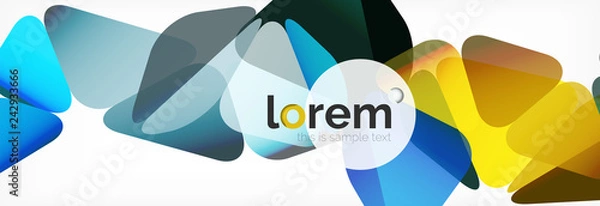 Fototapeta Modern geometric background. Poster template with polygonal elements
