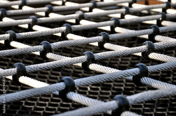 Fototapeta Diagonal rope climbing trellis