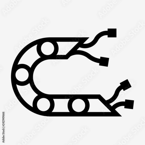 Obraz Outline cable carrier pixel perfect vector icon