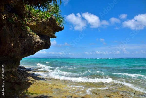 Obraz 伊江島　ニャティア洞の海