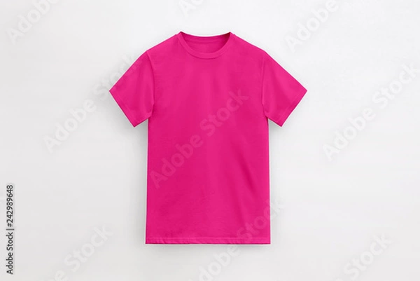 Fototapeta Solid Basic T-Shirt fuchsia pink Man unbranded
