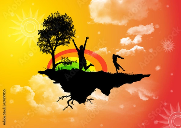 Obraz Rainbow island