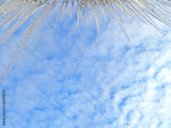 Obraz icicles hanging from the edge
