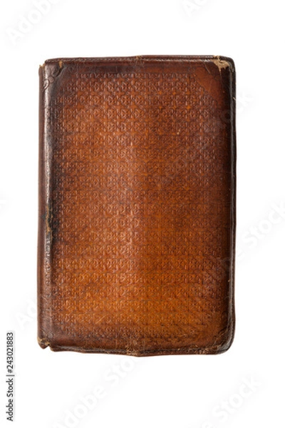 Obraz old leather bound book isolated