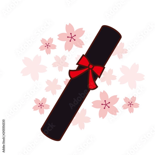Obraz 卒業証書　桜