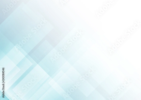 Fototapeta Abstract squares shape on light blue background