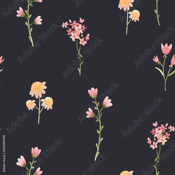 Obraz Watercolor floral vector pattern