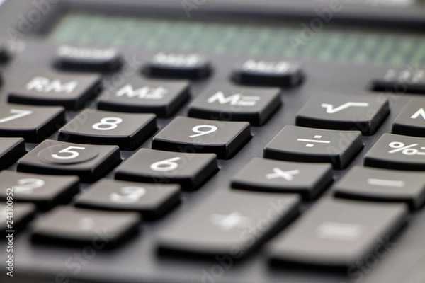 Fototapeta Calculator keyboard. Soft focus.