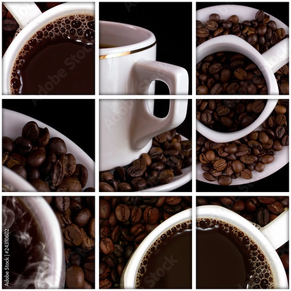 Fototapeta coffee collage