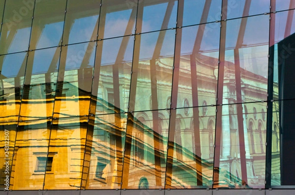 Obraz Historical Architecture Reflected in Modern Windows