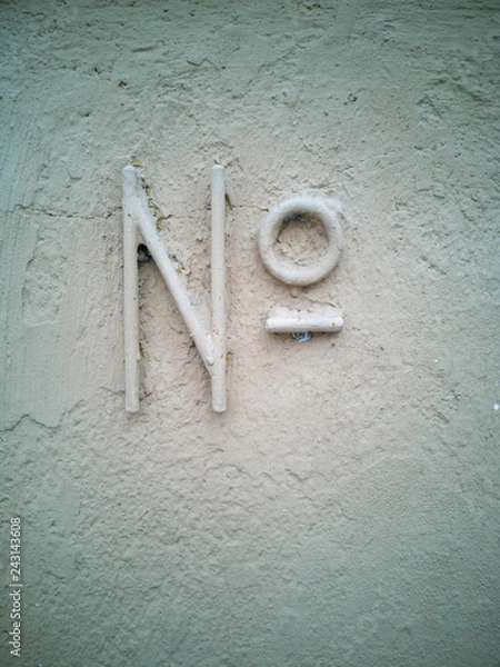 Fototapeta Blank white number