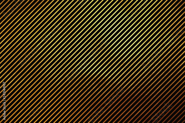 Fototapeta Shinning golden lines unique creative digital texture abstract pattern on black background. Design element
