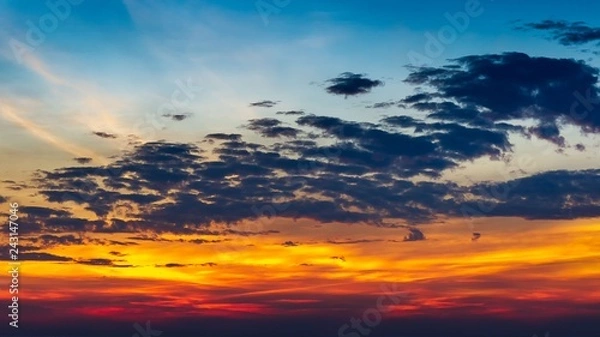 Obraz Cloudy sky twilight nature background