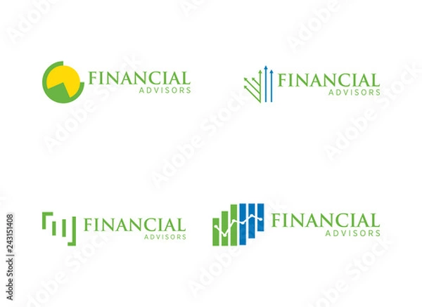 Fototapeta Financial Accounting and business Logo template. Vector illustration eps 10.
