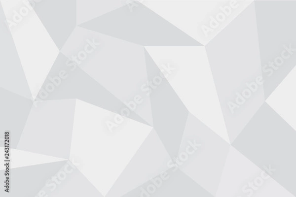 Fototapeta Abstract, background pattern made with trapezoid shapes in tones of light grey color. Modern, futuristic vector art.
