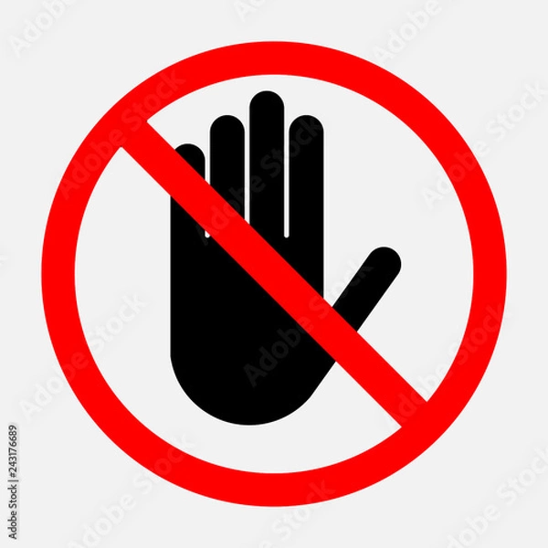 Fototapeta stop sign, red round sign