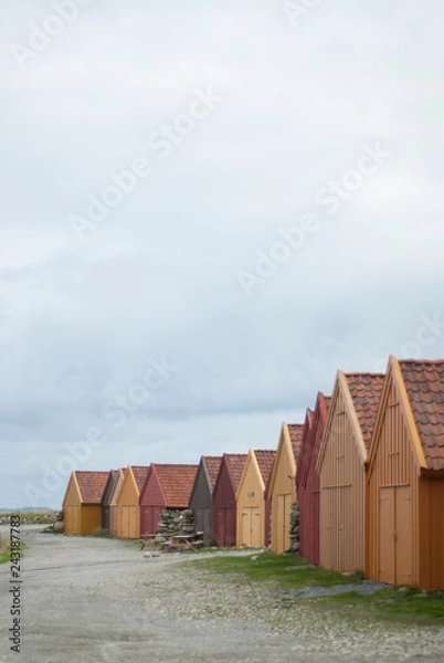 Obraz boathouse on beach