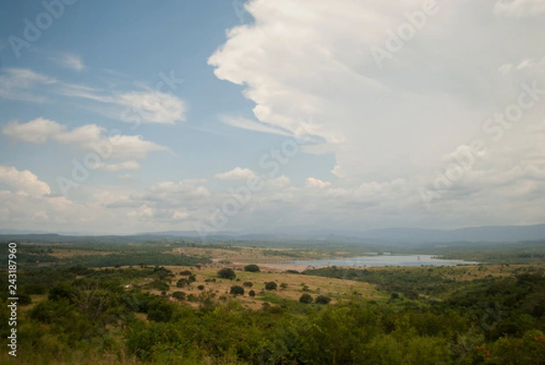 Obraz african landscape with clouds