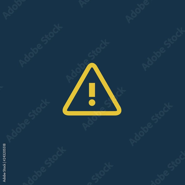 Fototapeta warning sign. illustration for graphic and web design.