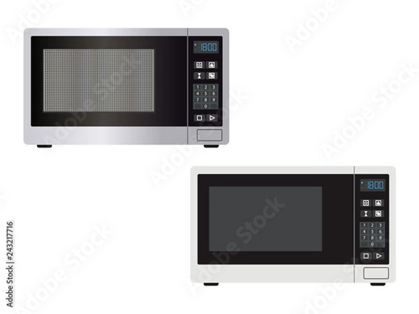 Obraz Abstract microwave, isolated on a white background - vector illustration