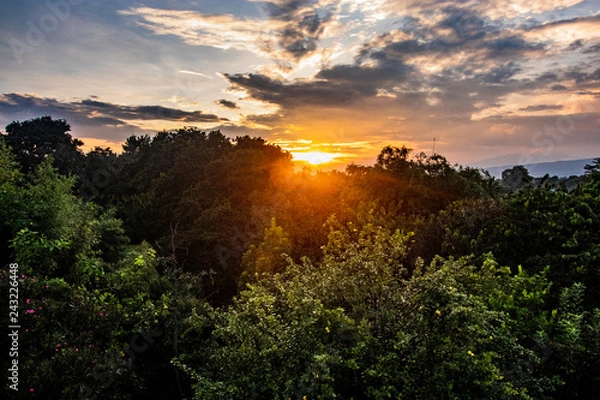 Obraz Atardecer con sol