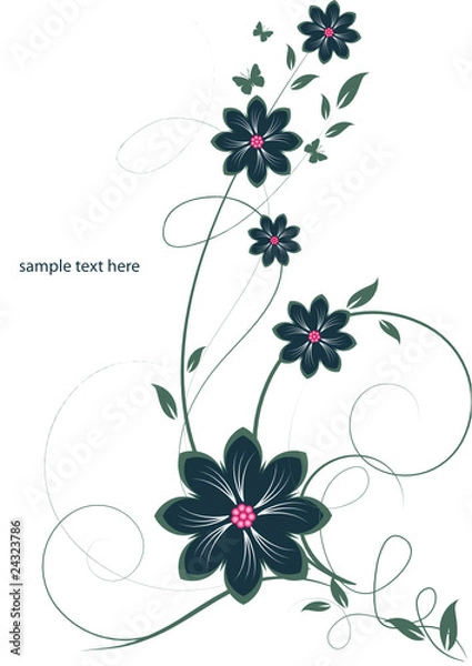 Obraz Abstract flowers background with place for your text