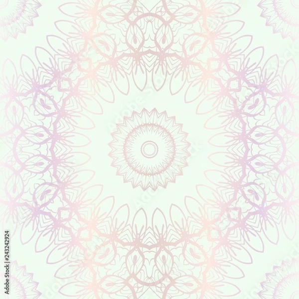 Fototapeta Design For Square Fashion Print. For Textile, fabric printa. Seamless Floral Pattern. Vector Illustration.