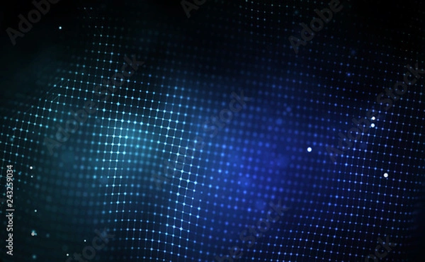Obraz Blockchain technology background. Cryptocurrency fintech block chain network and programming concept. Abstract Segwit.
