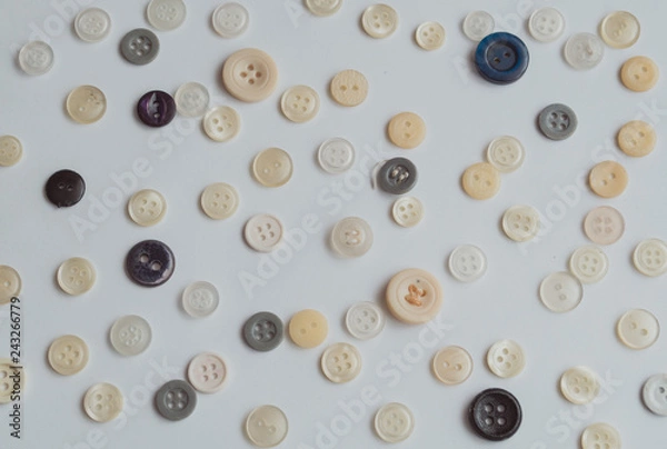 Fototapeta Buttons on the white background.