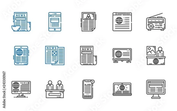 Obraz facts icons set