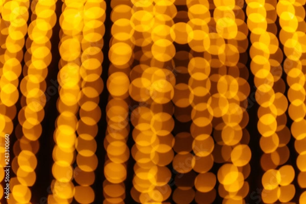 Fototapeta fire yelow bokeh mery christmas, golden bokeh