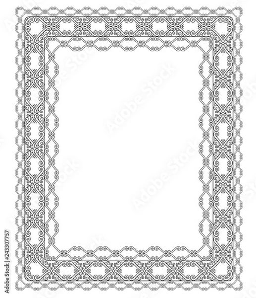 Obraz black vintage frame