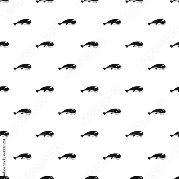 Fototapeta Mammal whale pattern seamless vector repeat geometric for any web design