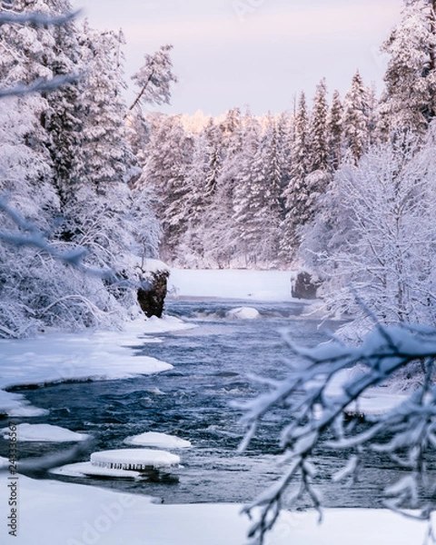 Obraz Ice snowy winter river